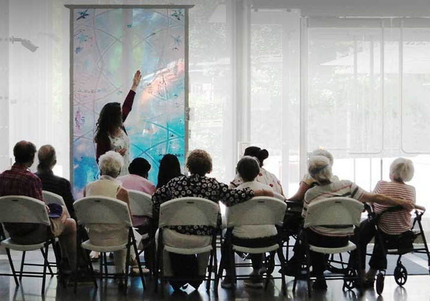 Art class with seated participants