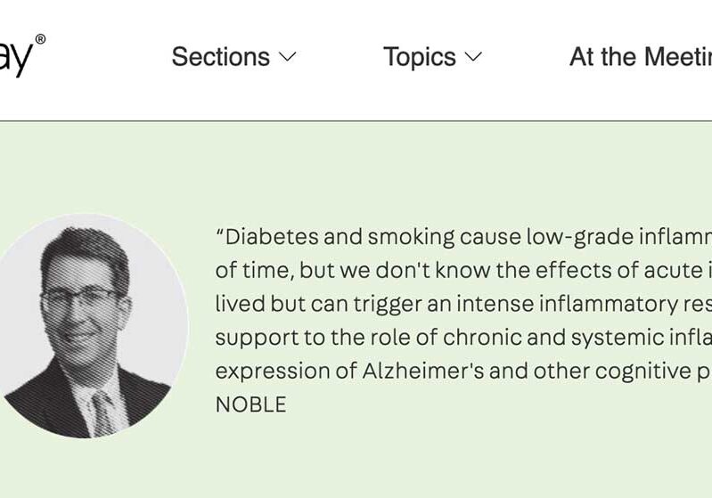 Neurology Today article excerpt with photo